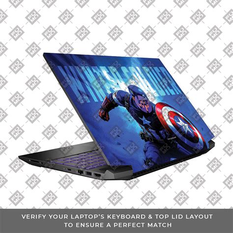 Shield of Justice Captain America HP Pavilion Gaming 15 EC Series Lapt