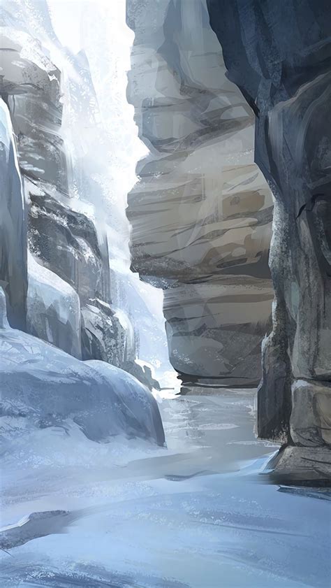 Download wallpaper 800x1420 cave, rocks, water, art iphone se/5s/5c/5 ...