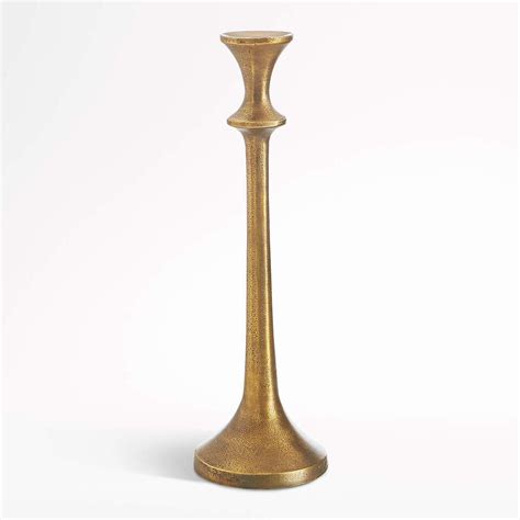 Emmett Antique Brass Taper Candle Holder 11.75" | Crate and Barrel UAE