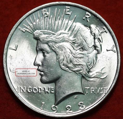 Uncirculated 1923 Silver Peace Dollar