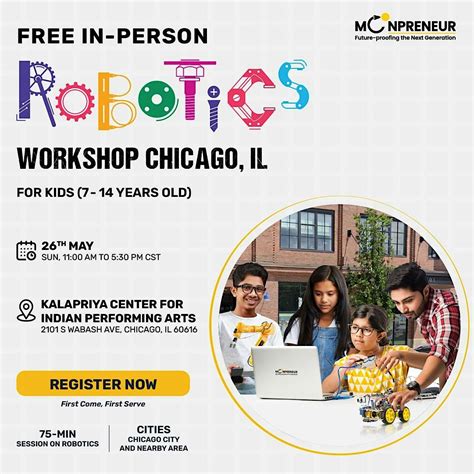 In-Person Event: Free Robotics Workshop, Chicago, IL (7-14 Yrs ...
