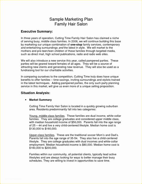 Hair Salon Business Plan Template 的图像结果