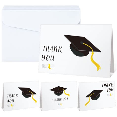 Buy 48 Pieces Graduation Thank You Cards with Envelopes Cute Grad Thank ...