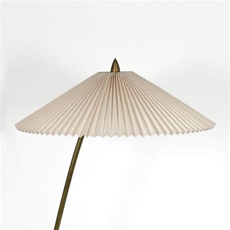 Vintage 1950s Mid-Century Rupert Nikoll Brass Floor Lamp Pleated Shade ...