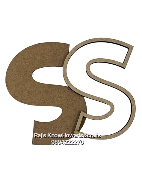 S-6inch 3d Mdf cutout alphabet – KnowHowArtCraft