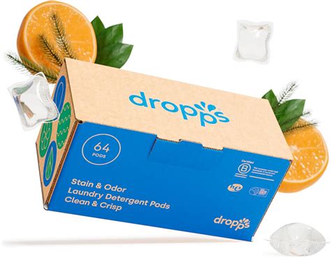 Amazon.com: Dropps Stain & Odor Laundry Detergent Pods: Clean & Crisp | 64 Count | HE Compatible ...