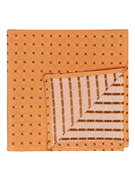 Buy Kavove The Pleasing Checkered Orange Pocket Square | Buy Pocket ...