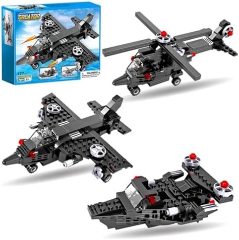 RVM Toys Architect 3 in 1 Building Blocks Set 177 Pcs Navy Plane Navy ...
