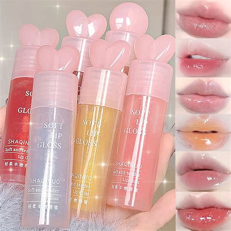 Amazon.com : 6 Colors Plumping Lip Gloss Set, Hhydrating Water Mirror ...