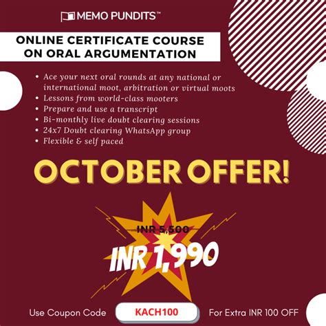 ONLINE CERTIFICATE COURSE ON “ORAL ARGUMENTATION FOR MOOTS” BY MEMO ...