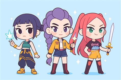 Kpop demon hunters Rumi, Mira and Zoey in 2025 | Demon hunter, Cute ...