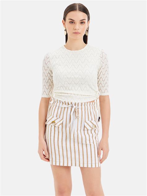 Stretchable Lace Crop Top - Designer Crop Tops for Women – KAZO