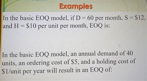 Image result for EOQ Examples and Solutions