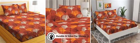 Buy BSB HOME Microfiber 144 TC Football Printed Double Bedsheets with 2 ...