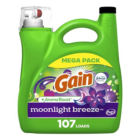 Gain Original Soap, Moonlight Breeze Scent, HE Compatible, 107 Loads ...