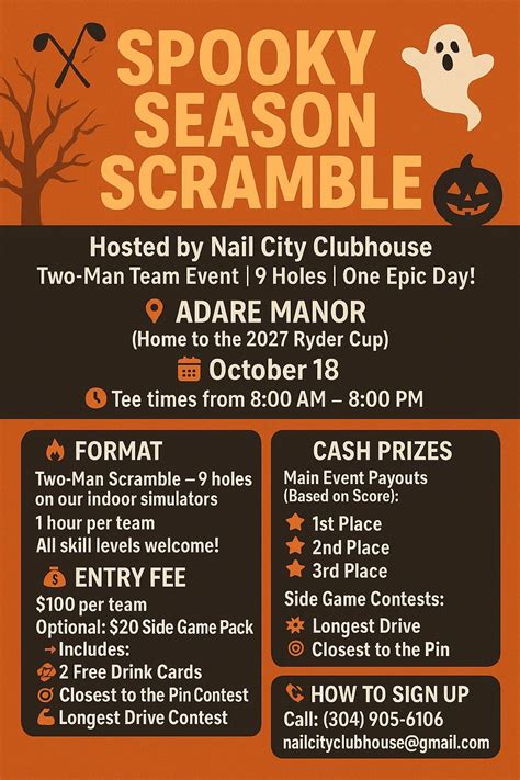 Spooky Season Scramble, 355 Wharton Circle Suite 167, Triadelphia, WV ...