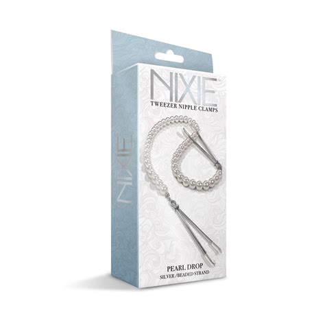 NIXIE Pearl Drop Tweezer Nipple Clamps, White Gold – THES