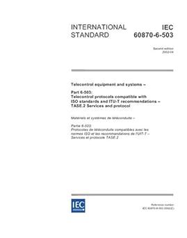 IEC 60870-6-503 Ed. 2.0 en:2002, Telecontrol equipment and systems ...