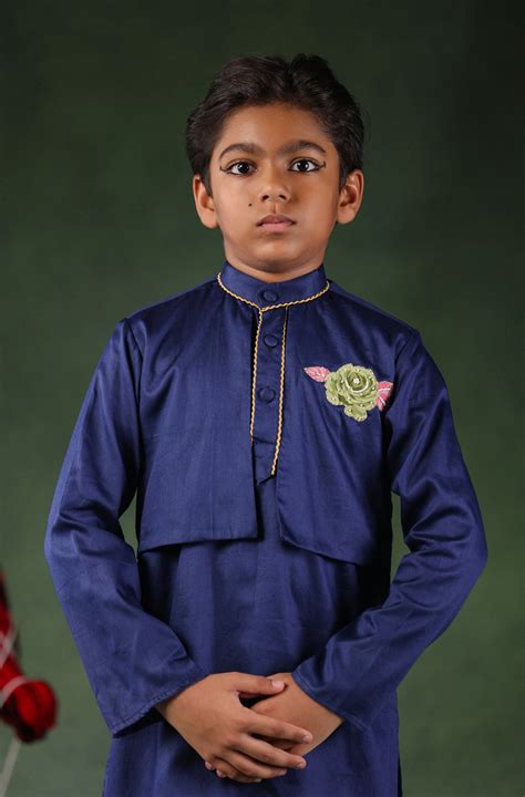 Boy Kurta Set - Blue - Cute Couture