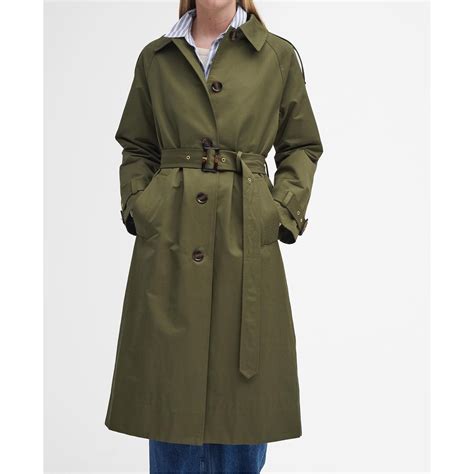 Barbour | Marie Showerproof Trench Coat | Moss/Ancient | FRASERS