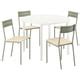 VIHALS table and 4 chairs, white white/white pine, 107 cm (421/8") - IKEA