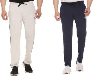 First Click Solid Men White, Blue Track Pants - Buy First Click Solid ...