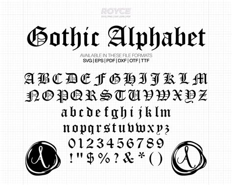 Gothic Calligraphy Alphabet Fonts Free