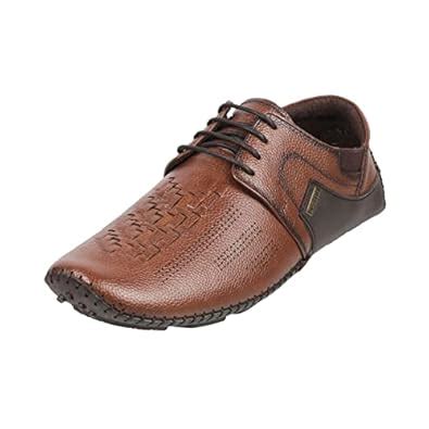 Buy Metro Men Tan Leather Lace-up Shoes UK/6 EU/40 (71-8760) at Amazon.in