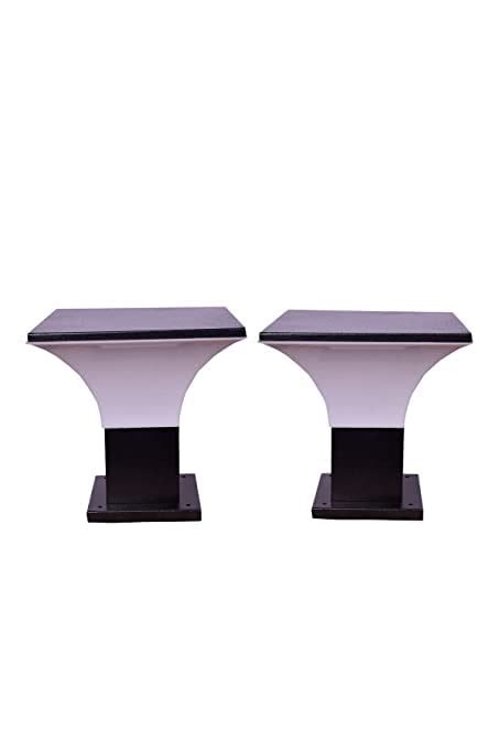 JAIN ELECTRIC Main Gate Light Pillar in Home & Kitchen with Black Metal ...