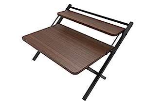 InnoFur Rovid Adjustable Carbon Steel, Wood Powder Coated Folding Study ...