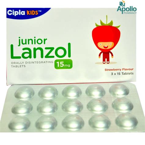 Junior Lanzol 15 mg Tablet | Uses, Side Effects, Price | Apollo Pharmacy