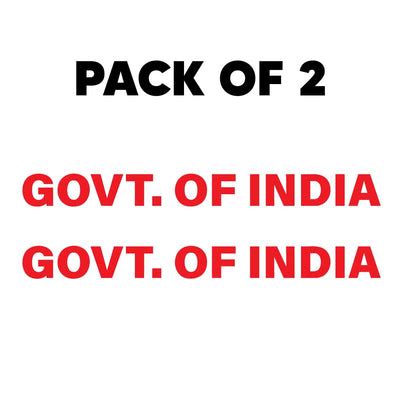 Akshar Arts Bhuwana Pack of 2 | Govt. of India Sticker for Car, Govern ...