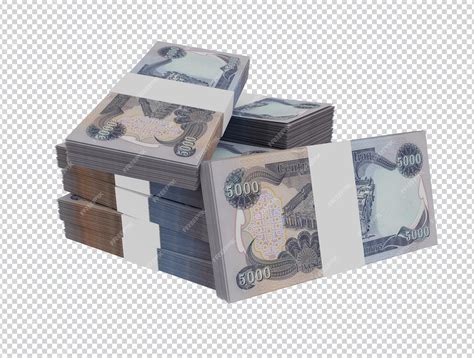 Premium PSD | Iraqi money - bundles of currency ( 5,000 dinar )