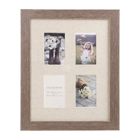 Buy Darice 30018487 4 x 6 Wood Collage Frame: Walnut/Linen-14 x 18 ...