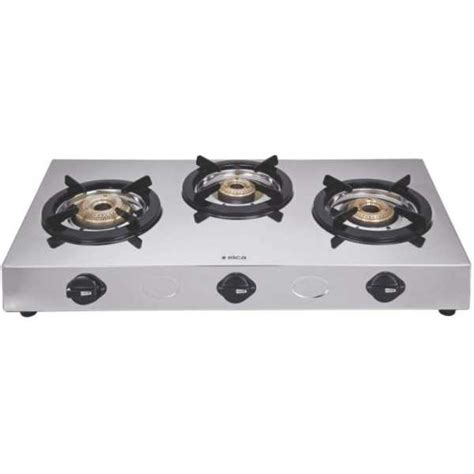 Elica Inox 713 SB Stainless Steel Manual Gas Stove(3 Burners) Price in ...