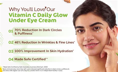 Mamaearth Vitamin C Daily Glow Under Eye Cream with Vitamin C ...
