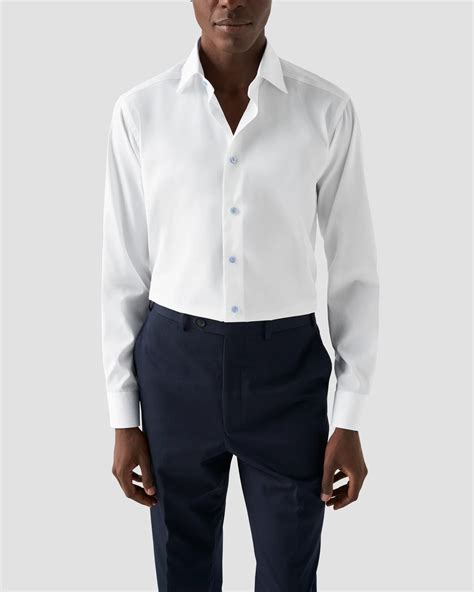 White Poplin Shirt - Eton