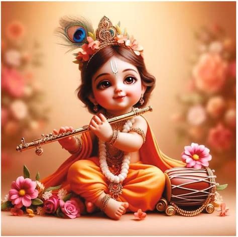 wallpics® Cute little Bal Gopal Baby God Krishna| Kanha Ji | Laddu Lord ...
