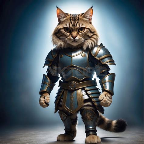 Knight Cat - Cat Wearing Armor - Fantasy - Printable Art - Wallpaper ...