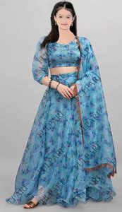 Bharat Origin Girls Lehenga Choli Fusion Wear Printed Lehenga, Choli ...