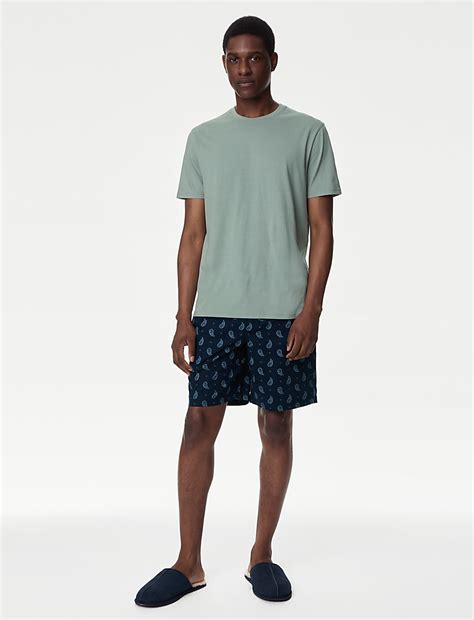 Buy Pure Cotton Paisley Print Pyjama Set at Marks & Spencer