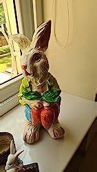 Wonderland Polyresin Rabbit with Carrots Statue For Home Decor, Kids ...