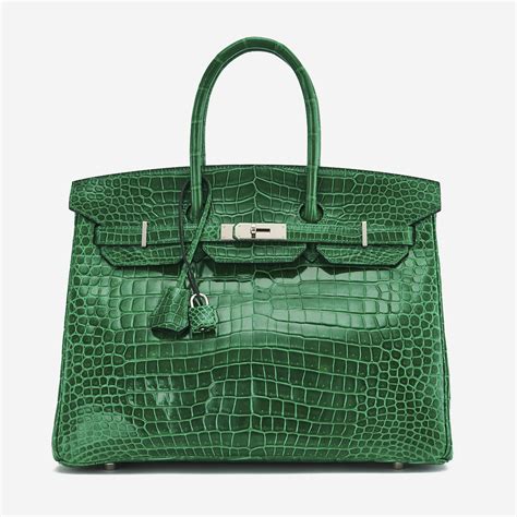 Hermès Birkin 35 Crocodile Porosus Vert Emeraude | SACLÀB
