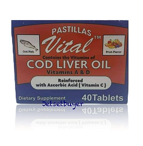 Buy Pastillas Vital Cod Liver Oil Vitamin C, A, D plus Zinc 40 tabs ...