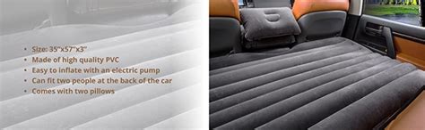 Ozoy CAR BED Inflatable Car Air Mattress with Pump (Portable) Travel ...