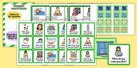 When Questions Lotto Game - ESL Questions Resources