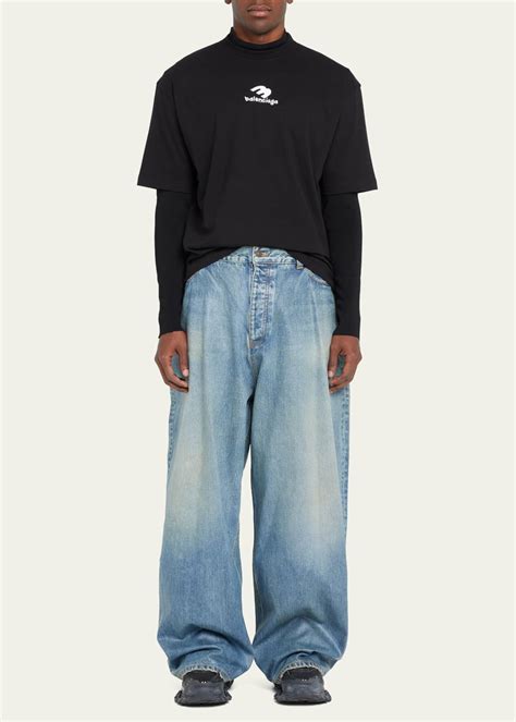 Balenciaga Men's Baggy High-Rise Jeans - Bergdorf Goodman
