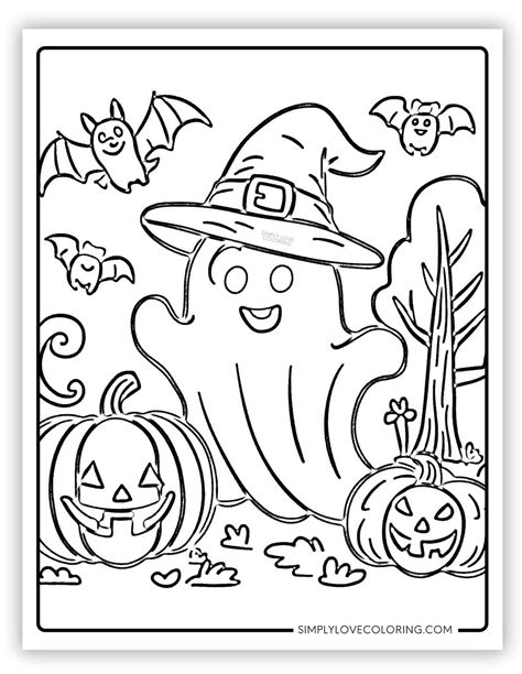 Ghost Coloring Pages (Free PDF Printables) - Simply Love Coloring