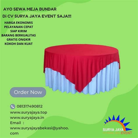 Sewa Meja Bundar Untuk Perlengkapan Acara