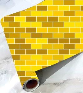 Cabana Homes Embossed Architecture Yellow Wallpaper Price in India ...